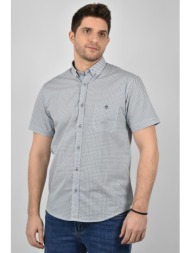 visconti πουκάμισο με μικροσχέδιο και τσέπη - λευκό - 2701-2
