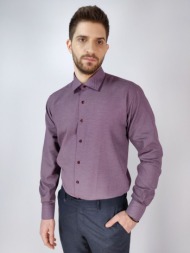 carlo bruni πουκάμισο με μικροσχέδιο - μπορντό - amsterdam 11-24