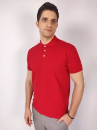 marcus μπλούζα πόλο - κόκκινο - 27-200020 caspian