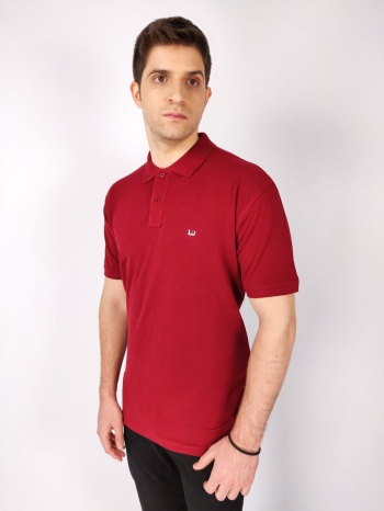 leonardo uomo μπλούζα πόλο - κόκκινο - lu022001 σε προσφορά