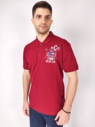 everbest μπλούζα πόλο με λογότυπο - κόκκινο - cs19126