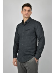 endeson πουκάμισο με μικροσχέδιο - γκρι - 7045