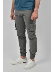 urbane fashion παντελόνι cargo lucas - γκρι - a1022-1