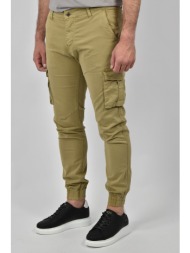 urbane fashion παντελόνι cargo lucas - μπεζ - a1022-1
