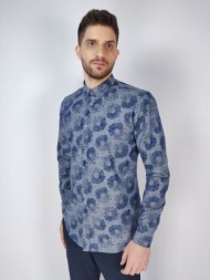 marcus πουκάμισο floral - σκούρο‌‌ μπλε - 31200168 willum