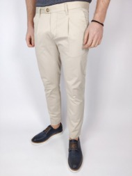 macan παντελόνι chinos με πιέτες - μπεζ - 210-340