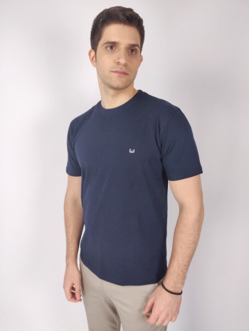leonardo uomo t-shirt - σκούρο‌‌ μπλε - lu022002