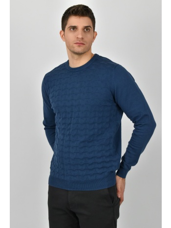 antony morato πουλόβερ με ανάγλυφη πλέξη - μπλε  σε προσφορά
