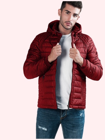 inox jackets μπουφάν puffer - κόκκινο - 21207 σε προσφορά
