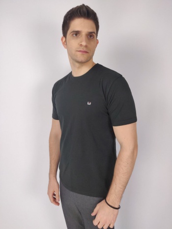 leonardo uomo t-shirt - μαύρο - lu022002