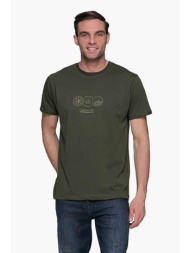 everbest t-shirt με σχέδιο capillary circle - πράσινο - 242-804