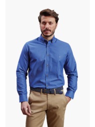 visconti πουκάμισο με μικροσχέδιο - μπλε - 2778-6