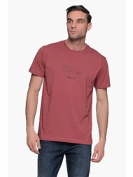 everbest t-shirt με σχέδιο capillary circle - κόκκινο - 242-804