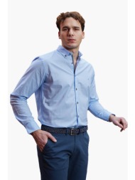 visconti πουκάμισο με μικροσχέδιο - γαλάζιο - 2778-2