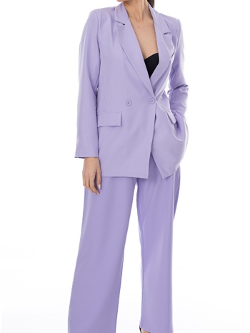 σετ σακάκι με εσωτερική φόδρα & παντελόνι oversized - lilac