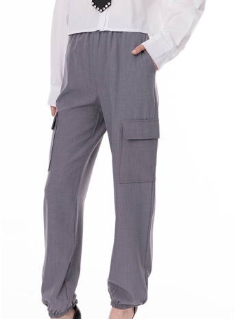 παντελόνι υφασμάτινο με τσέπες στο πλάι - silver lining σε προσφορά