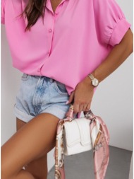 πουκάμισο κοντομάνικο - barbie pink (ροζ)
