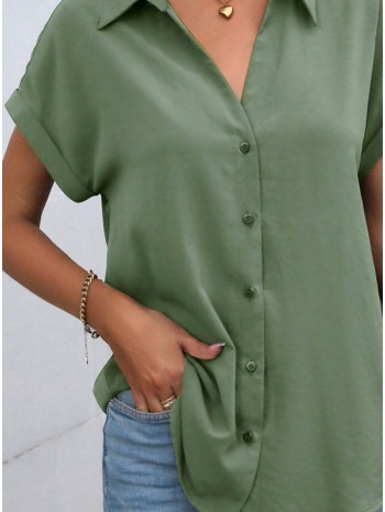 μπλούζα t-shirt με κουμπιά - olive branch (χακί) σε προσφορά
