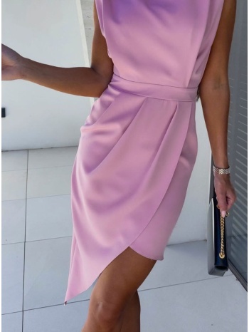 φόρεμα mini αμάνικο ασύμμετρο - barbie pink (ροζ) σε προσφορά
