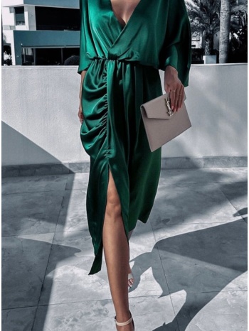 φόρεμα midi σατινέ κρουαζέ - vivid green (πράσινο) σε προσφορά