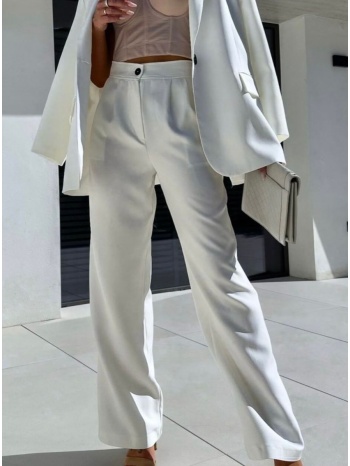 σετ σακάκι με φόδρα και βάτες & παντελόνι - white (λευκό)