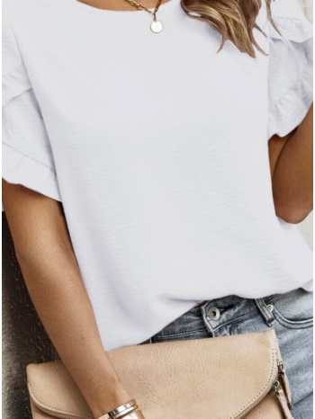 μπλούζα με βολάν στο μανίκι - white (λευκό) σε προσφορά