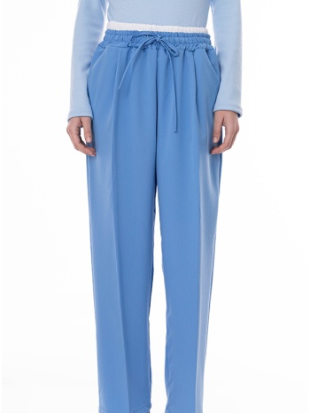 παντελόνι υφασμάτινο με διπλή φάσα στη μέση - royal blue σε προσφορά