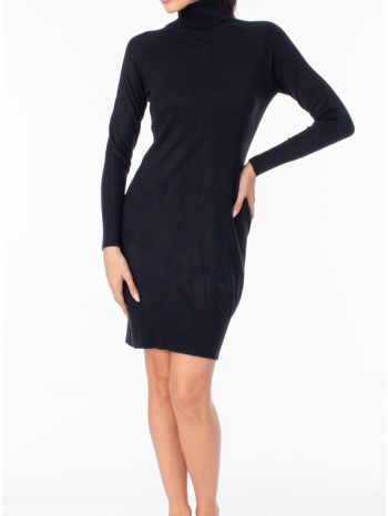 φόρεμα mini ζιβάγκο νημάτινο πλεκτό απαλής ύφανσης - black σε προσφορά