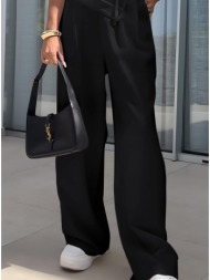 παντελόνι με ιδιαίτερο κούμπωμα - black (μαύρο)