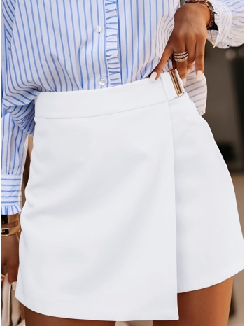shorts mini με αγκράφα στο πλάι - white (λευκό) σε προσφορά