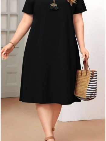 φόρεμα midi oversized 100% βισκόζ - black (μαύρο) σε προσφορά