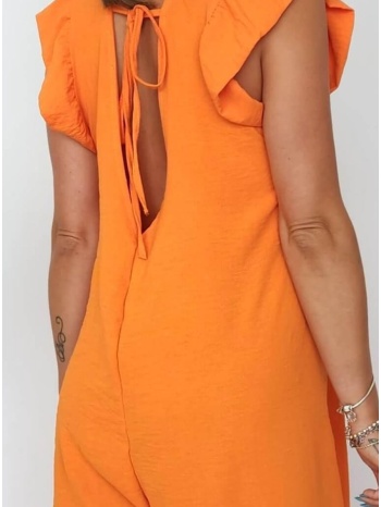 ολόσωμη φόρμα αμάνικη με άνοιγμα στην πλάτη - orange peel σε προσφορά