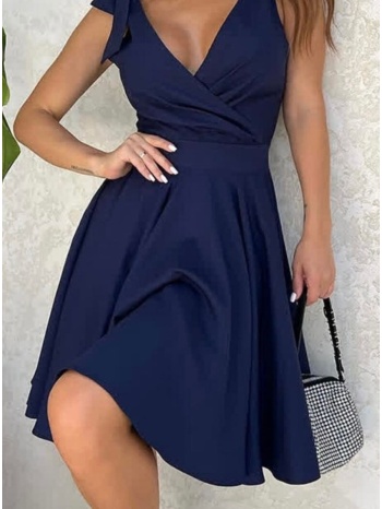 φόρεμα mini αμάνικο κρουαζέ - dark blue (μπλε σκούρο) σε προσφορά