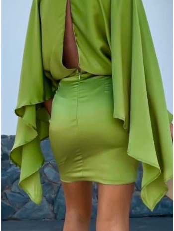 φόρεμα mini με νυχτερίδα μανίκι - lime (lime) σε προσφορά