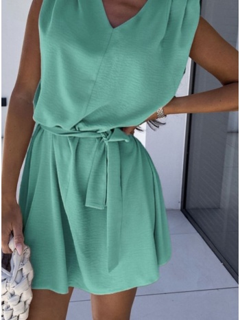 φόρεμα mini αμάνικο με βάτες - mineral green (βεραμάν) σε προσφορά