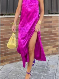 φόρεμα midi με ανάγλυφα σχέδια - fuchsia purple (magenta)