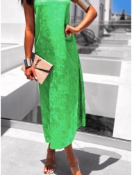 φόρεμα midi με ανάγλυφα σχέδια - vivid green (πράσινο)