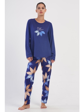 vienetta γυναικεία χειμερινή βαμβακερή πυτζάμα με τύπωμα σε προσφορά
