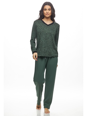 galaxy γυναικεία χειμερινή βαμβακερή πυτζάμα με ζεβρε σε προσφορά