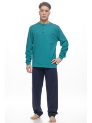 galaxy ανδρική χειμερινή πυτζάμα με πατιλέτα plus size (4xl-6xl)-800-25a