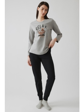 minerva γυναικεία χειμερινή βαμβακερή πυτζάμα-52617-23 σε προσφορά