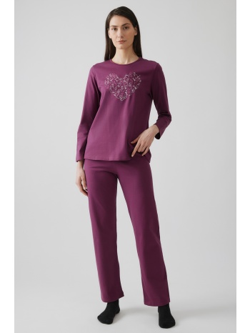 minerva γυναικεία χειμερινή βαμβακερή πυτζάμα-52644-694 σε προσφορά