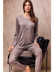 lormar γυναικεία χειμερινή πυτζάμα από ύφασμα βισκόζη ``papillon``-pas653868