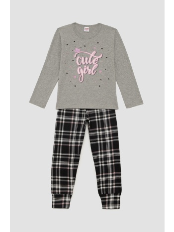 minerva παιδική χειμερινή βαμβακερή πυτζάμα για κορίτσια με σε προσφορά