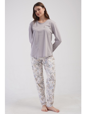 vienetta γυναικεία χειμερινή βαμβακερή πυτζάμα με εμπριμέ σε προσφορά