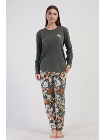 vienetta γυναικεία χειμερινή βαμβακερή πυτζάμα με εμπριμέ σε προσφορά