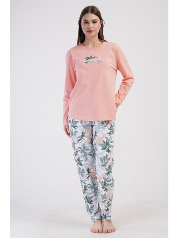 vienetta γυναικεία χειμερινή βαμβακερή πυτζάμα με εμπριμέ σε προσφορά