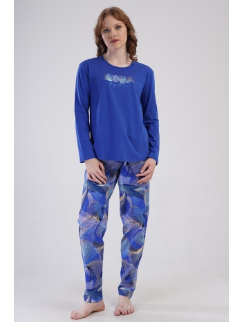 vienetta γυναικεία χειμερινή βαμβακερή πυτζάμα με εμπριμέ σε προσφορά