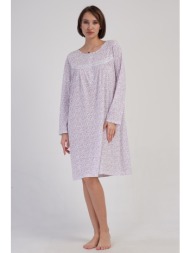 vienetta γυναικείο χειμερινό βαμβακερό νυχτικό με πατιλέτα-161773a
