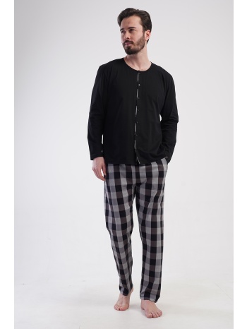 vienetta man ανδρική χειμερινή βαμβακερή κουμπωτή πυτζάμα σε προσφορά